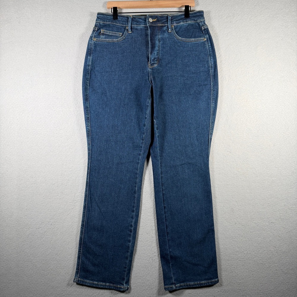 Judy Blue Womens Straight Fit Dark Wash High Rise Stretch Jeans JB88575 DK 14W